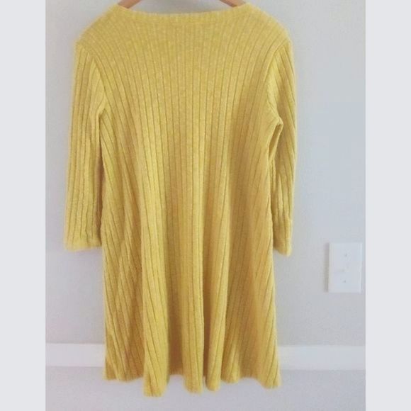 Cherish ribbed mustard colored dress - Picture 4 of 5